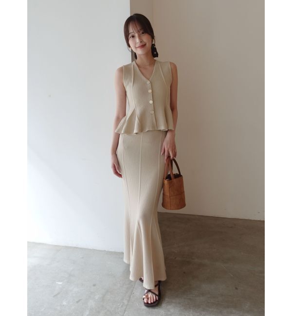 LAGUNAMOON「マーメイドリブニットスカート」|スカート|