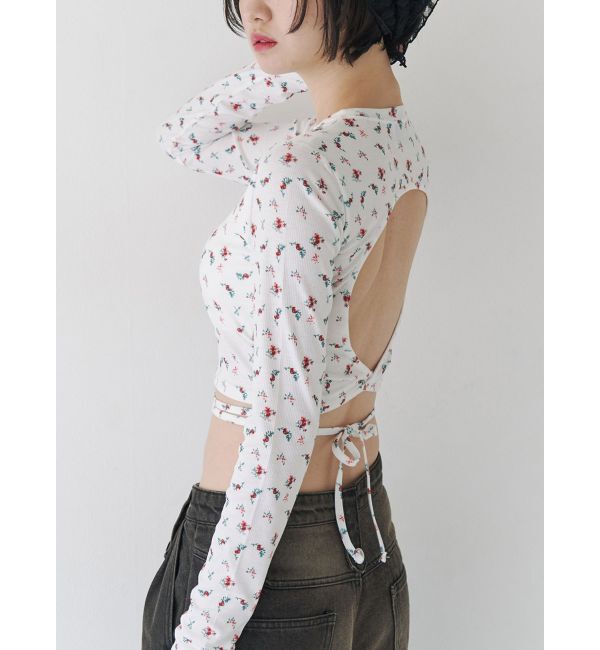 jouetie「バックオープンロゴトップス」|Tシャツ・カットソー|ミックス