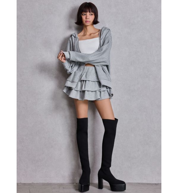 GYDA「GG chain glitter print BIGパーカー」|パーカー|