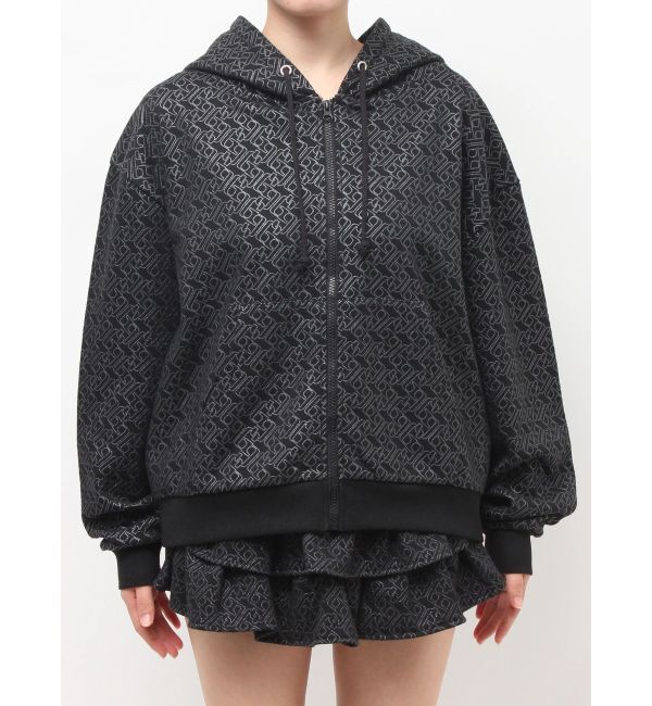 GYDA「GG chain glitter print BIGパーカー」|パーカー|