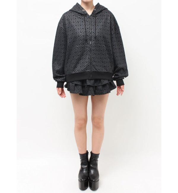 GYDA「GG chain glitter print BIGパーカー」|パーカー|