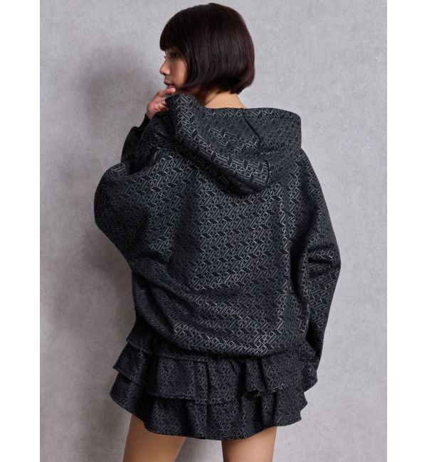 GYDA「GG chain glitter print BIGパーカー」|パーカー|