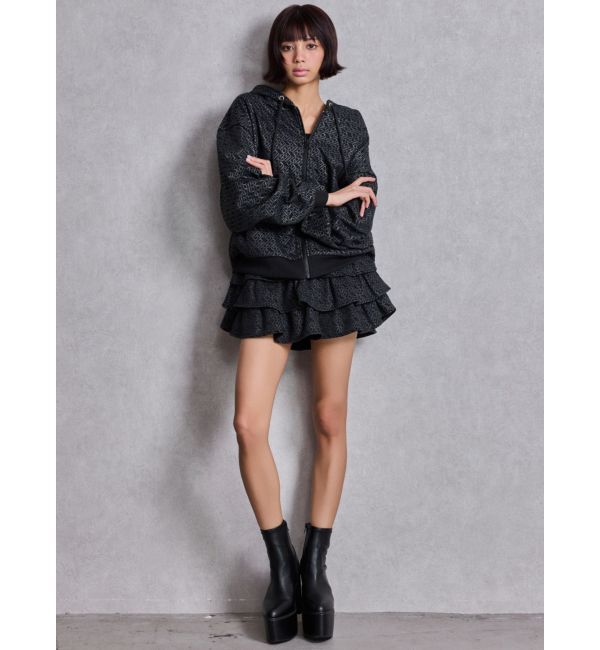 GYDA「GG chain glitter print BIGパーカー」|パーカー|