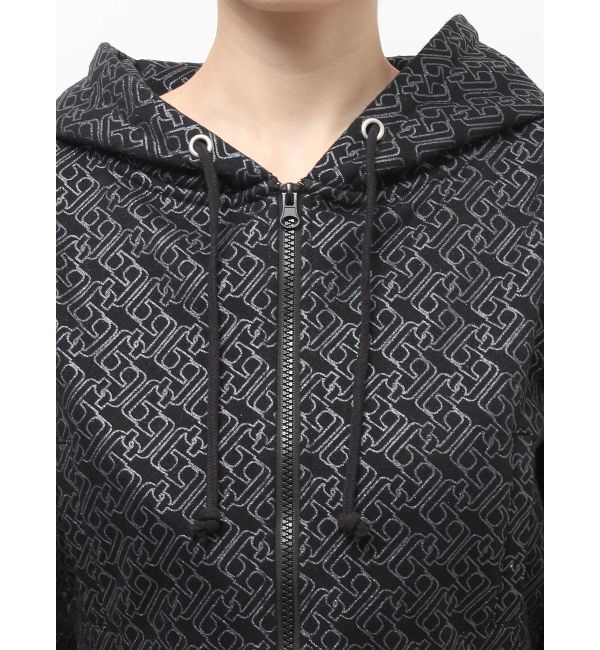 GYDA「GG chain glitter print shortパーカー」|パーカー|