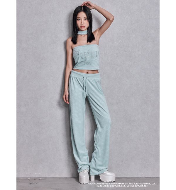 GYDA「GYDA&times;Juicy Couture GG JC Emboss Big Bling Velour Track Pants」|その他|
