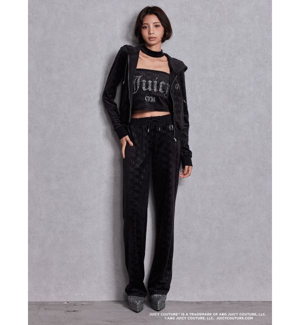 GYDA「GYDA&times;Juicy Couture GG JC Emboss Big Bling Velour Track Pants」|その他|