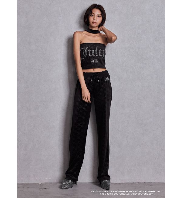 GYDA「GYDA&times;Juicy Couture GG JC Emboss Big Bling Velour Track Pants」|その他|