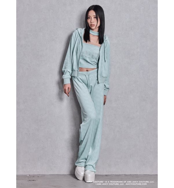 GYDA「GYDA&times;Juicy Couture GG JC Emboss Big Bling Velour Track Pants」|その他|