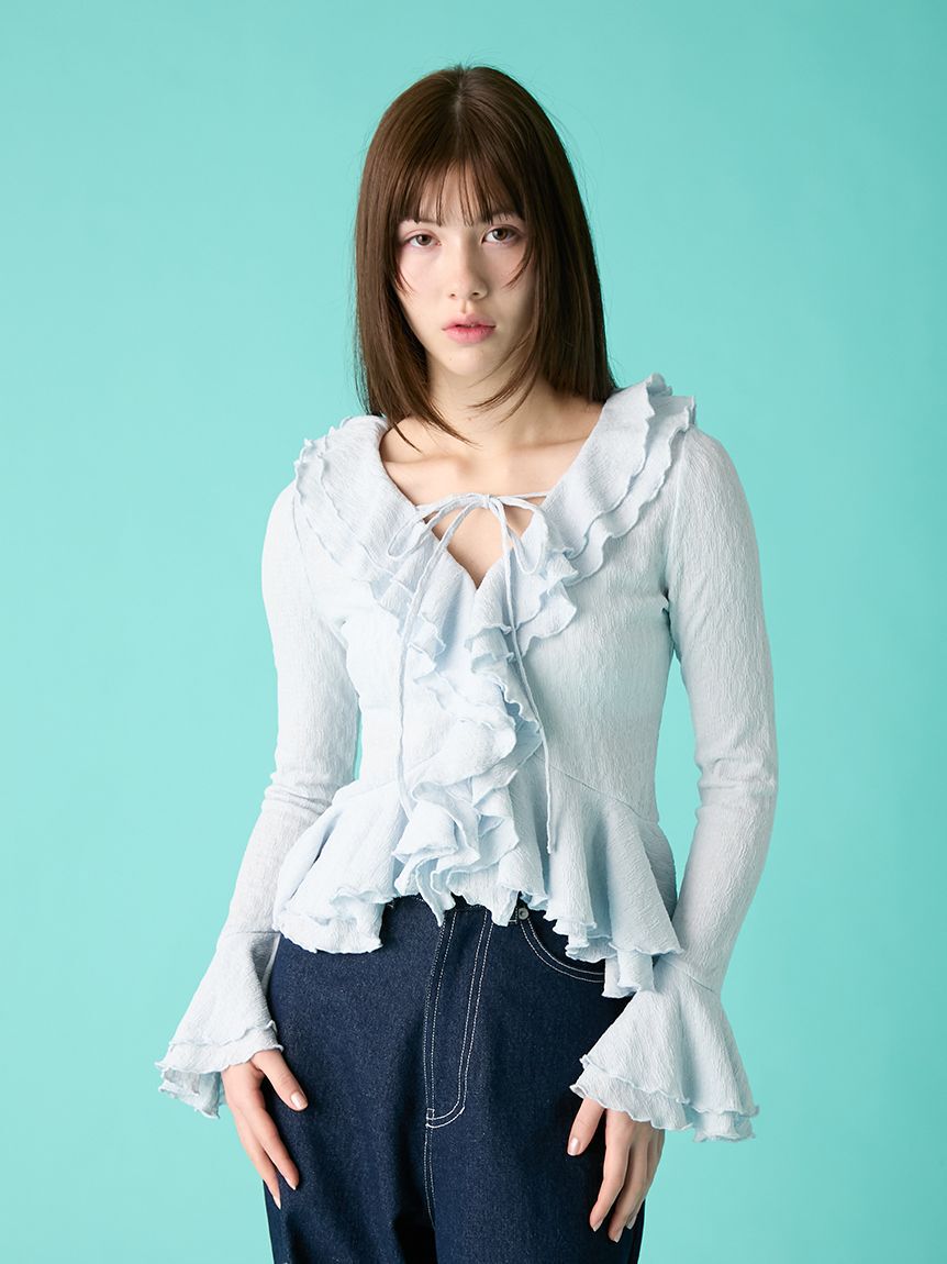 FURFUR「ラッフルフリルプルオーバー」|シャツ・ブラウス|