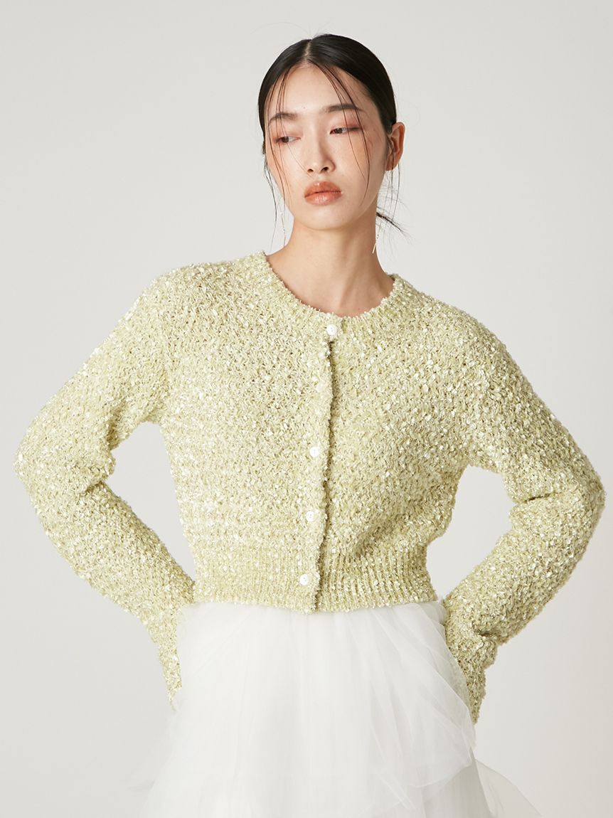 FRAY I.D「スパングルヤーンラメカーディガン」|カーディガン|