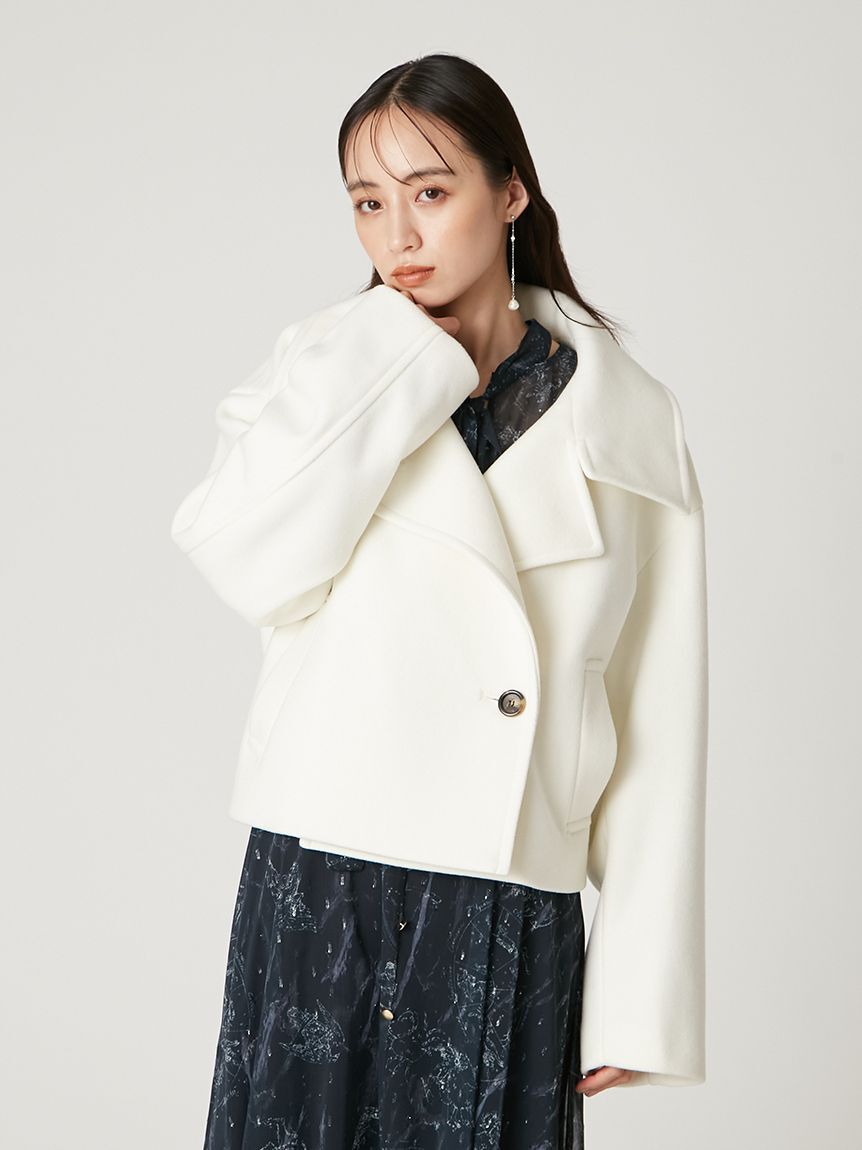 FRAY I.D「スタンドカラーショートコート」|トレンチコート|