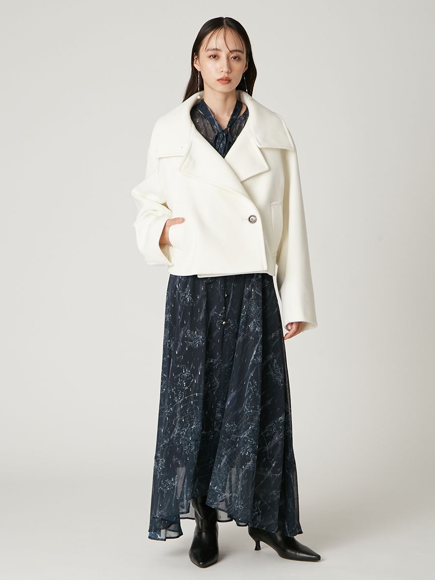 FRAY I.D「スタンドカラーショートコート」|トレンチコート|