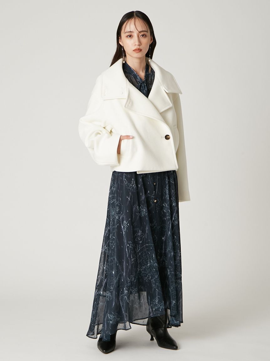 FRAY I.D「スタンドカラーショートコート」|トレンチコート|