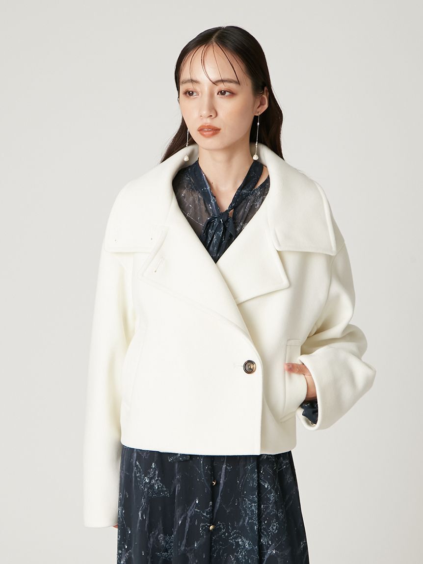 FRAY I.D「スタンドカラーショートコート」|トレンチコート|