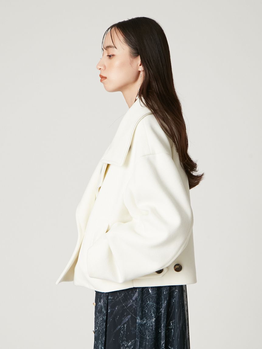 FRAY I.D「スタンドカラーショートコート」|トレンチコート|