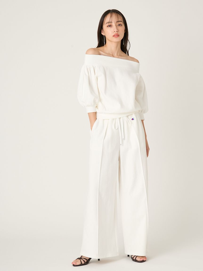 FRAY I.D「【FRAY I.D｜Champion】リバースウィーブタックワイドパンツ」|チノ|