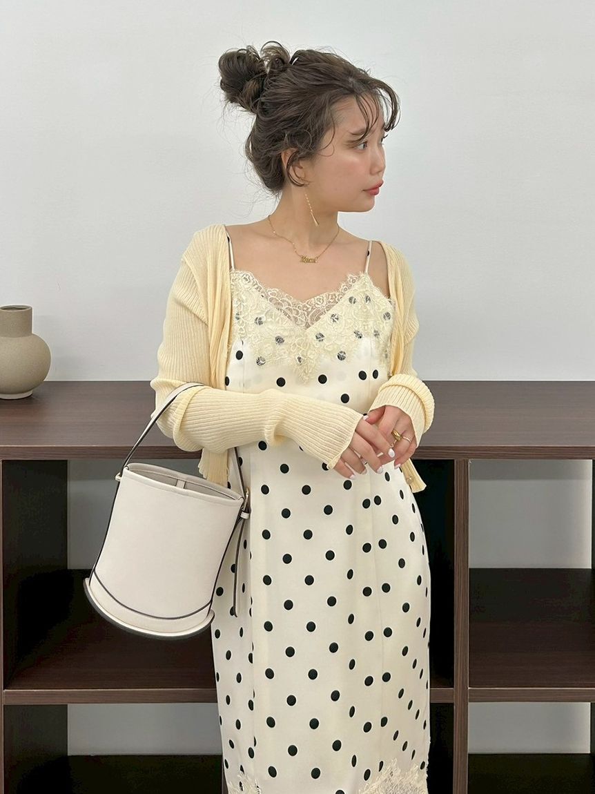 FRAY I.D「シルクコットンクロップドリブニットカーディガン」|カーディガン|