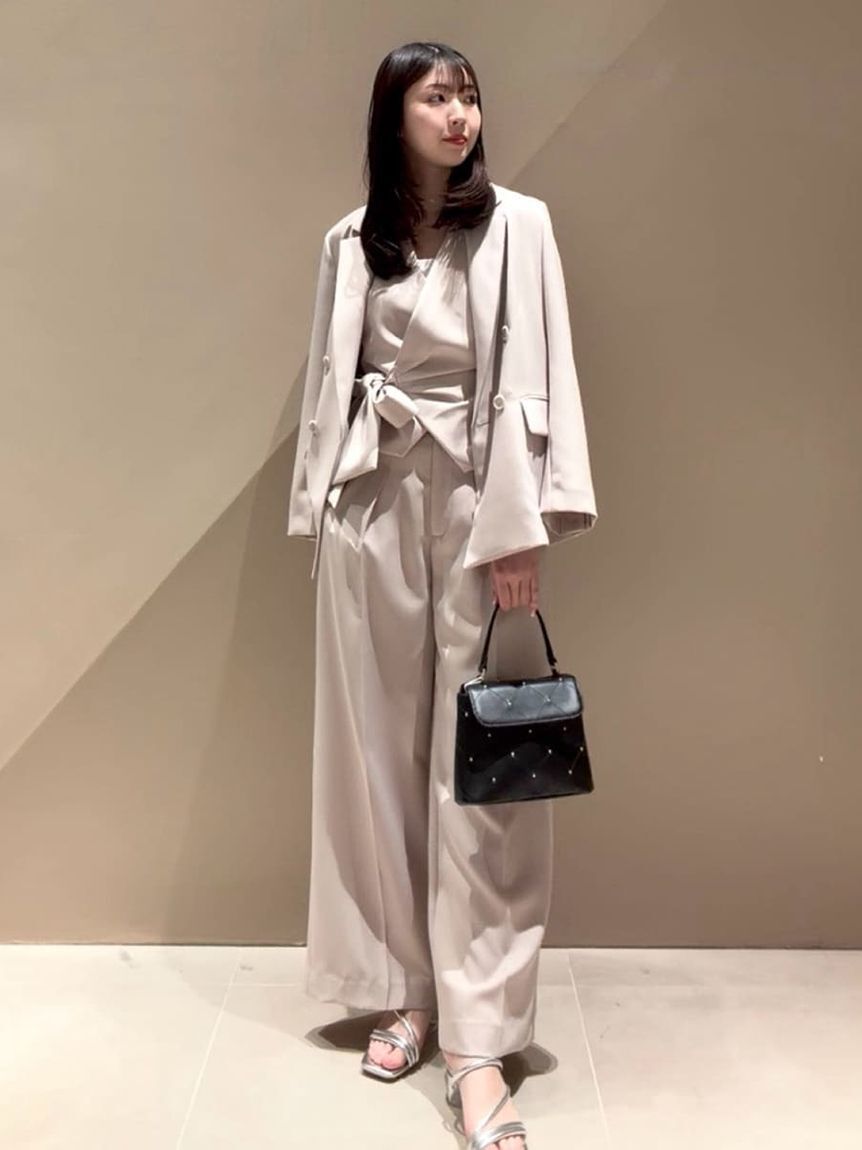 FRAY I.D「ダブルタックワイドパンツ／ウォッシャブル・UVカット・防シワ」|チノ|