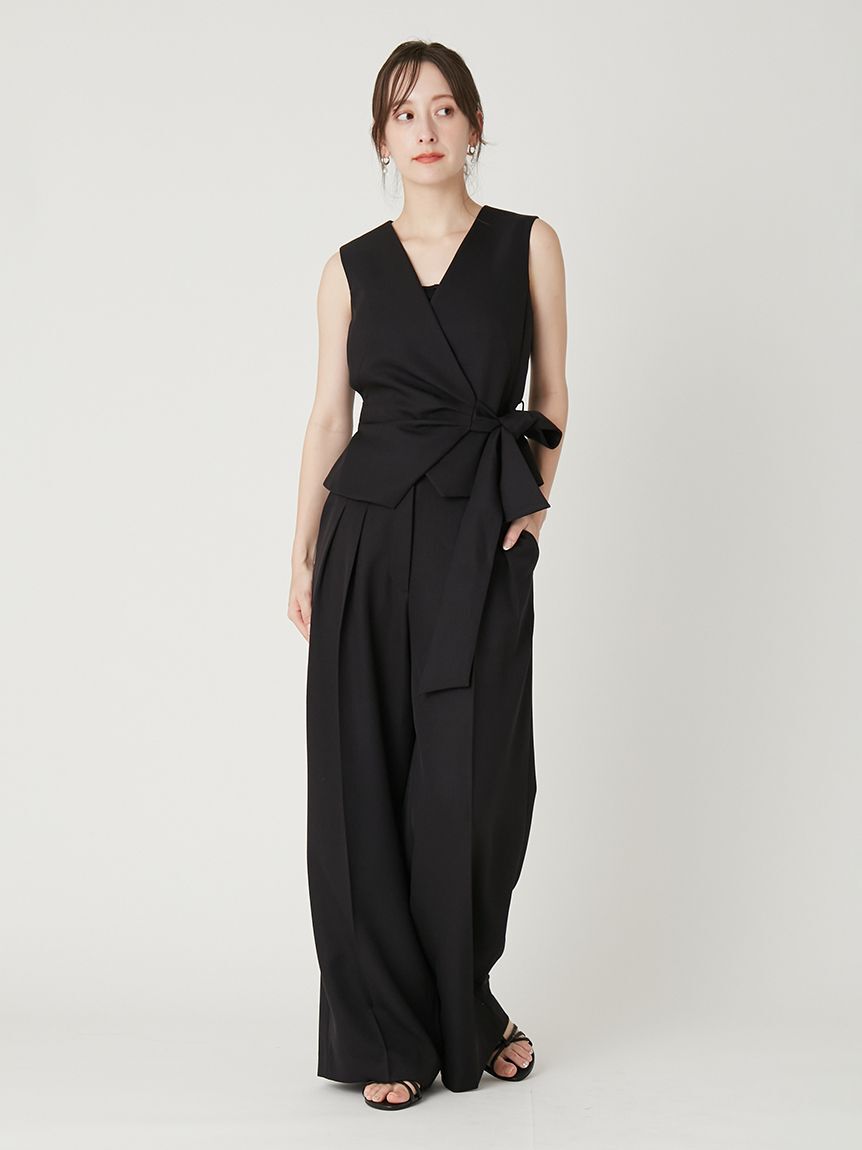 FRAY I.D「ダブルタックワイドパンツ／ウォッシャブル・UVカット・防シワ」|チノ|