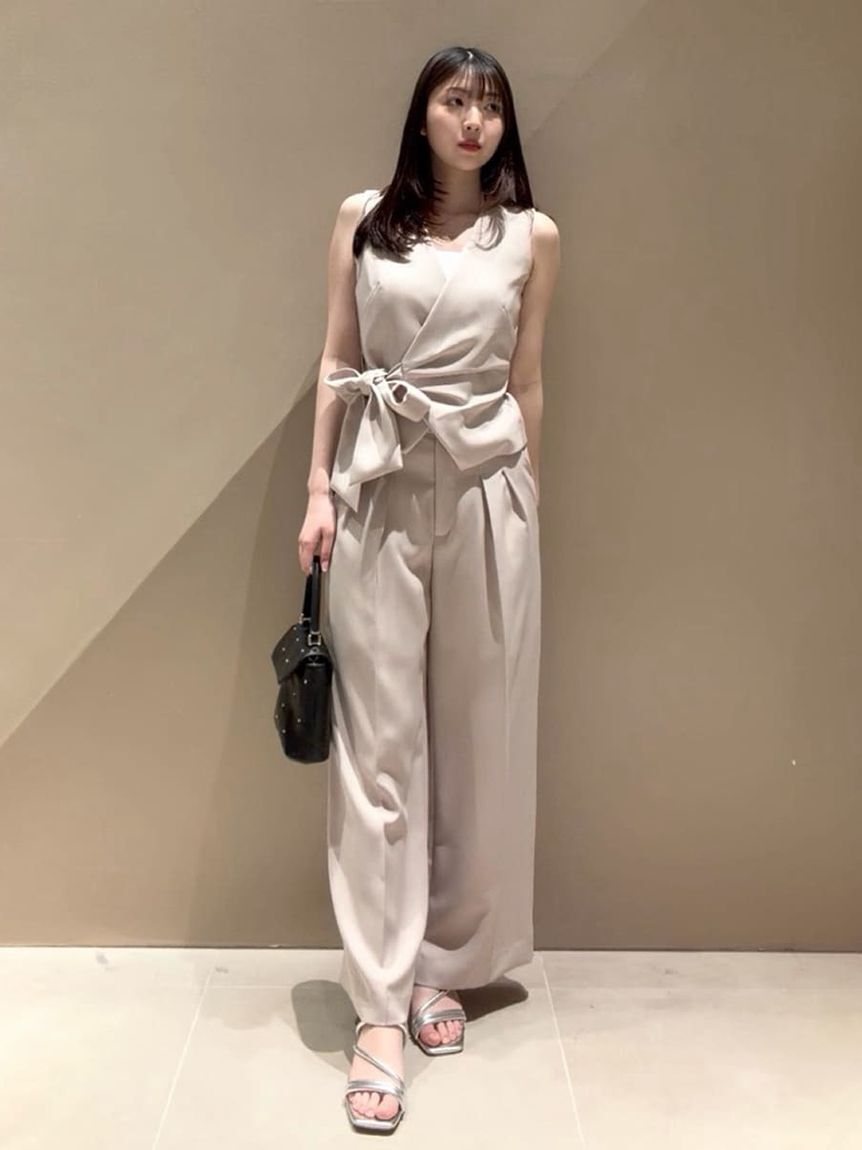 FRAY I.D「ダブルタックワイドパンツ／ウォッシャブル・UVカット・防シワ」|チノ|