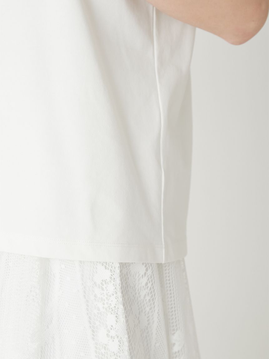 FRAY I.D「ロゴプリント刺繍Tシャツ／ウォッシャブル・防シワ」|Tシャツ・カットソー|