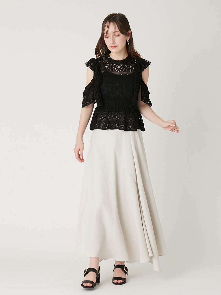 FRAY I.D「アイレットペプラムニットプルオーバー」|ニット・セーター|