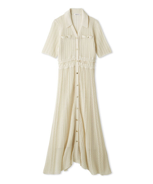 FRAY I.D「アイレットレースニットワンピース」|ワンピース|