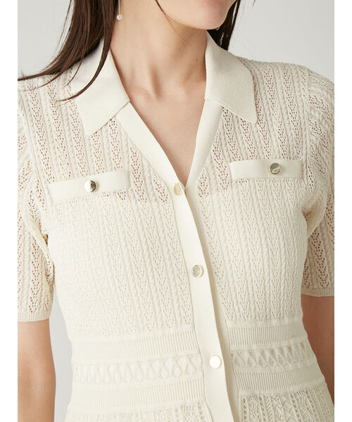 FRAY I.D「アイレットレースニットワンピース」|ワンピース|