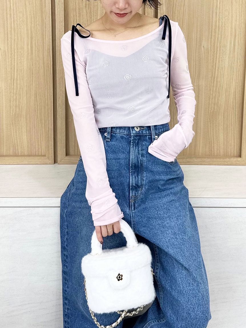 LILY BROWN「【LILY BROWN&times;MARY QUANT】デイジー柄シアーチュールトップス」|Tシャツ・カットソー|