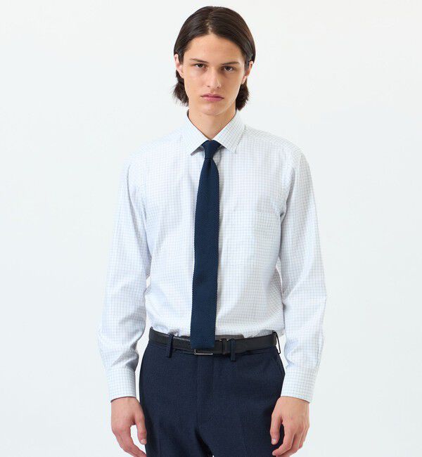 MACKINTOSH PHILOSOPHY「トロッター セミワイドシャツ 無地/ブルーバリエーション」|シャツ・ブラウス|グラフチェック