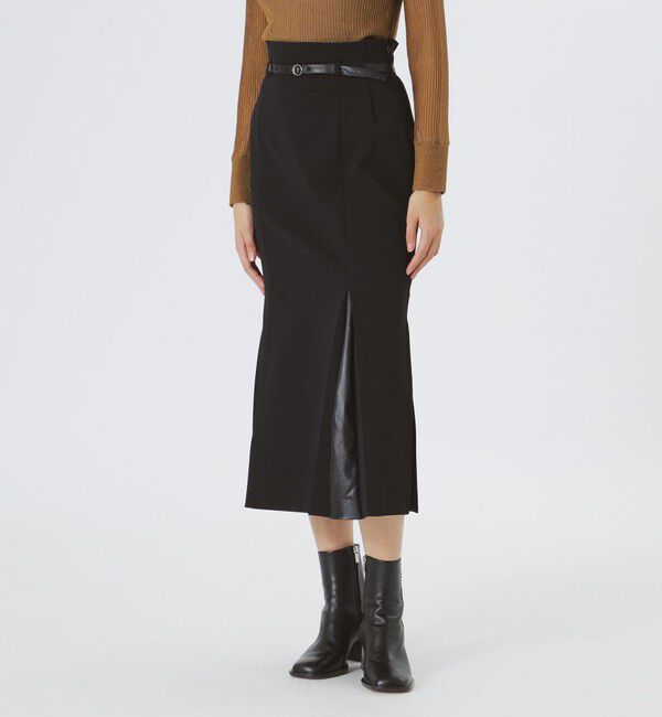  「タイトスリットスカート」|スカート|ブラック