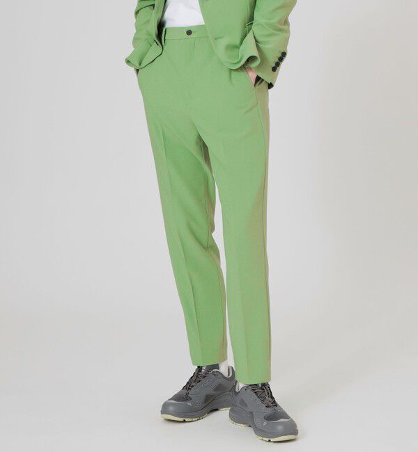  「カラージョーゼットスラックス」|スラックス|ライトグリーン