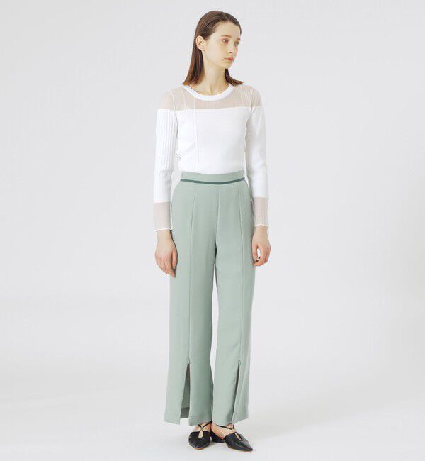  「【ドラマ着用商品】スリットスリムパンツ」|スラックス|