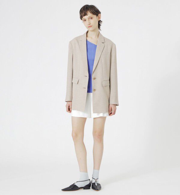  「【セットアップ対応】オックスリネーラジャケット」|テーラードジャケット|