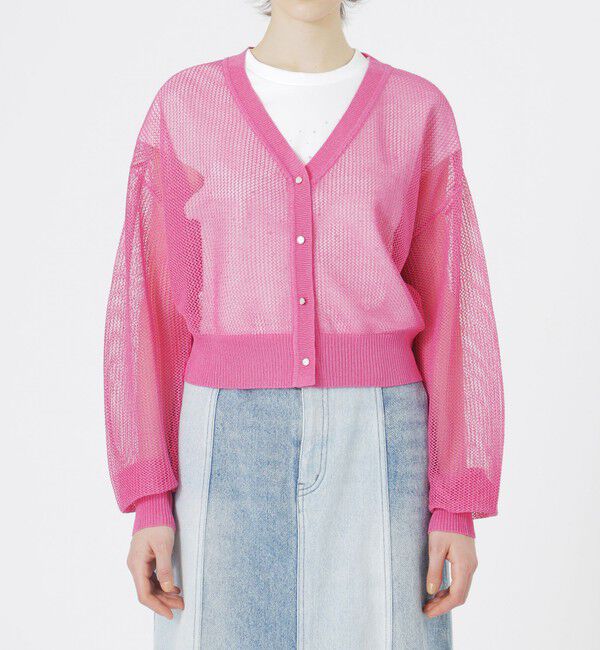  「【ドラマ着用商品】メッシュニットカーディガン」|ニット・セーター|