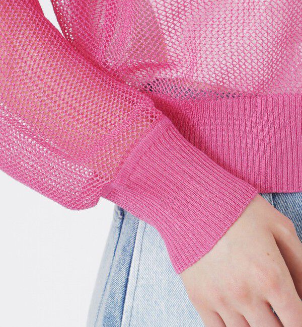  「【ドラマ着用商品】メッシュニットカーディガン」|ニット・セーター|