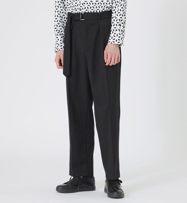  「スーパークリースベルテッドスラックス」|スラックス|ブラック