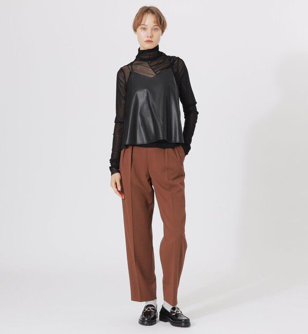  「スーパークリースインタックテーパードパンツ」|スラックス|