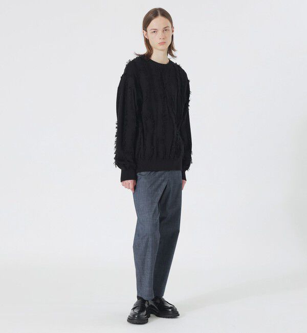  「バーティカルカットジャカードプルオーバー」|ニット・セーター|