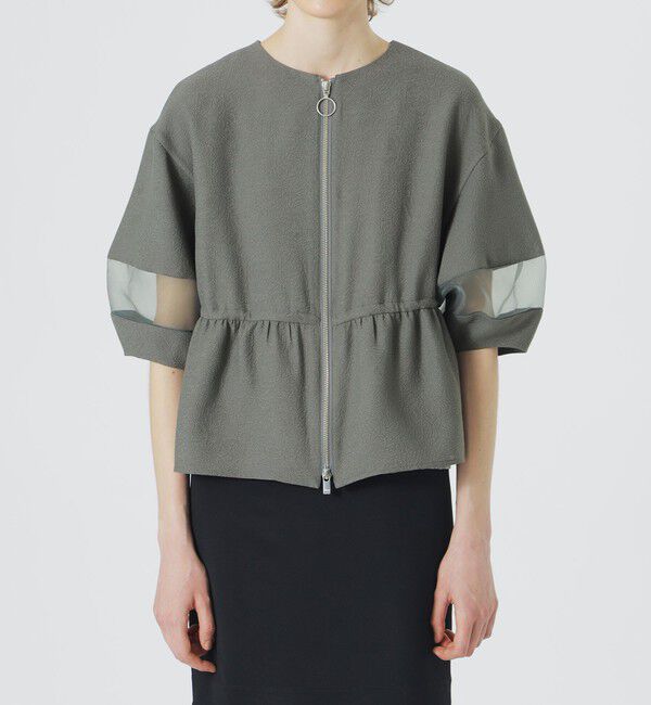  「バブルジャカードペプラムブルゾン」|ブルゾン・スタジャン|