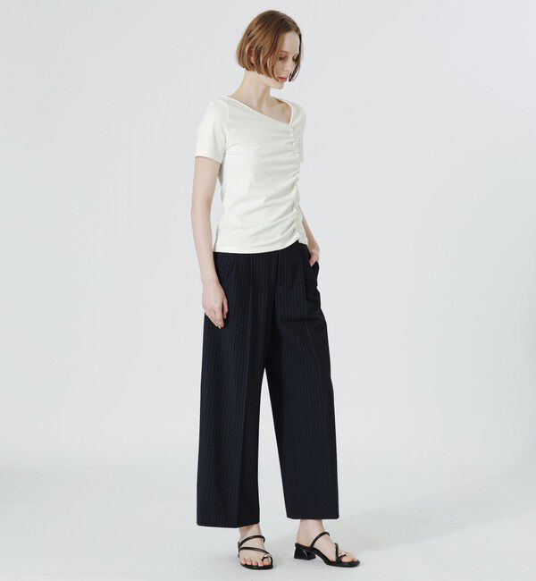  「アシンメトリーネックトップス」|Tシャツ・カットソー|