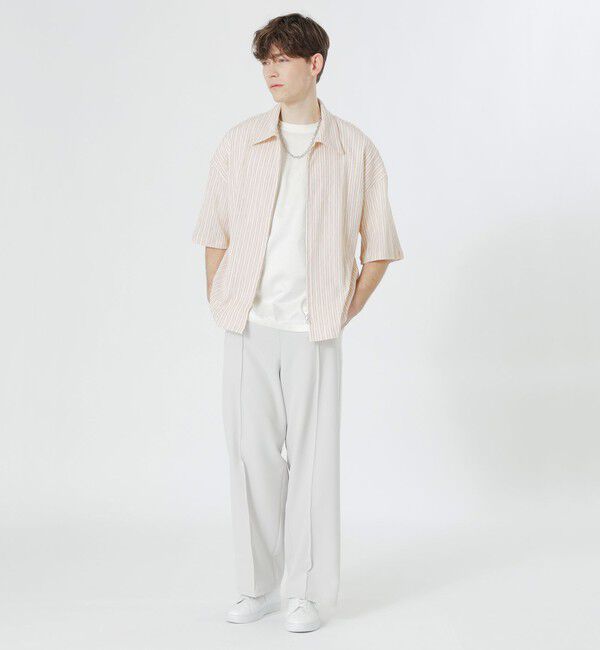  「ペタルムヨーリューストライプジップアップシャツ」|シャツ・ブラウス|