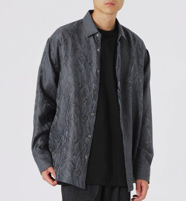  「シアーアブストラクトジャガードシャツ」|シャツ・ブラウス|