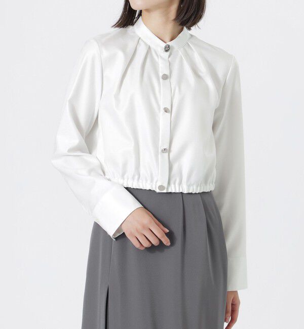  「タッククロップドバンドカラーシャツ」|シャツ・ブラウス|