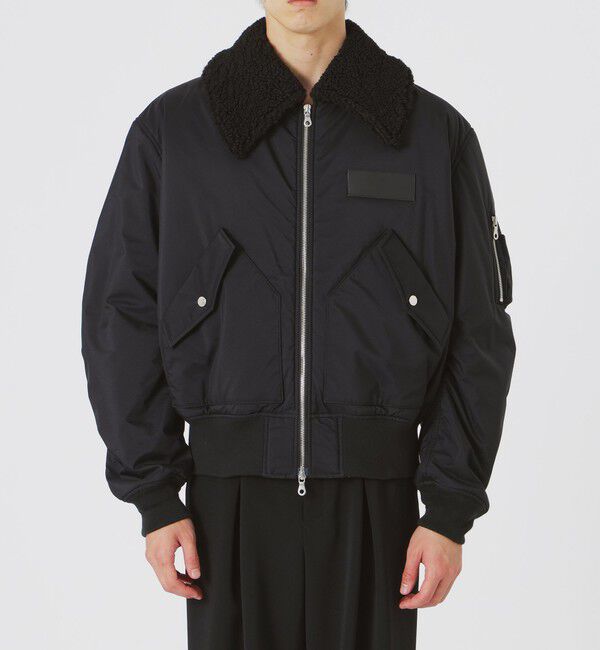  「BLACK OF BLACKs ボアコンビフライトブルゾン」|ブルゾン・スタジャン|