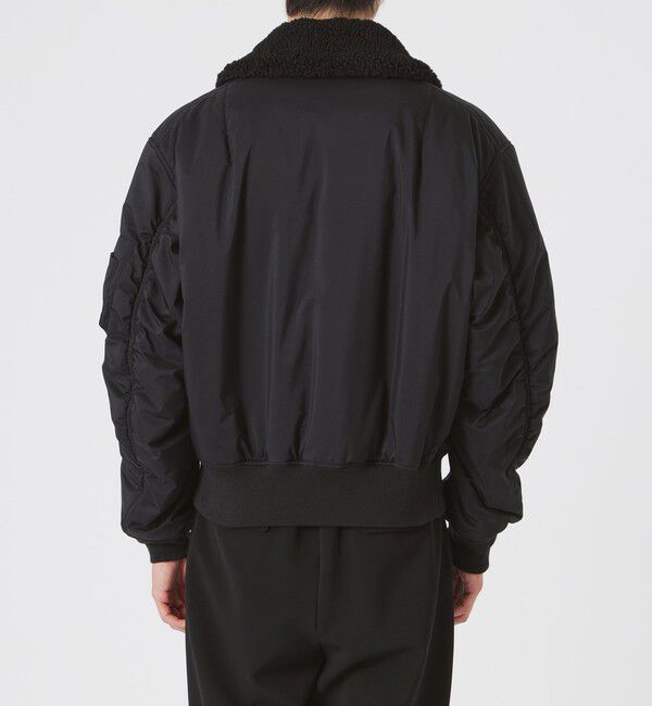  「BLACK OF BLACKs ボアコンビフライトブルゾン」|ブルゾン・スタジャン|