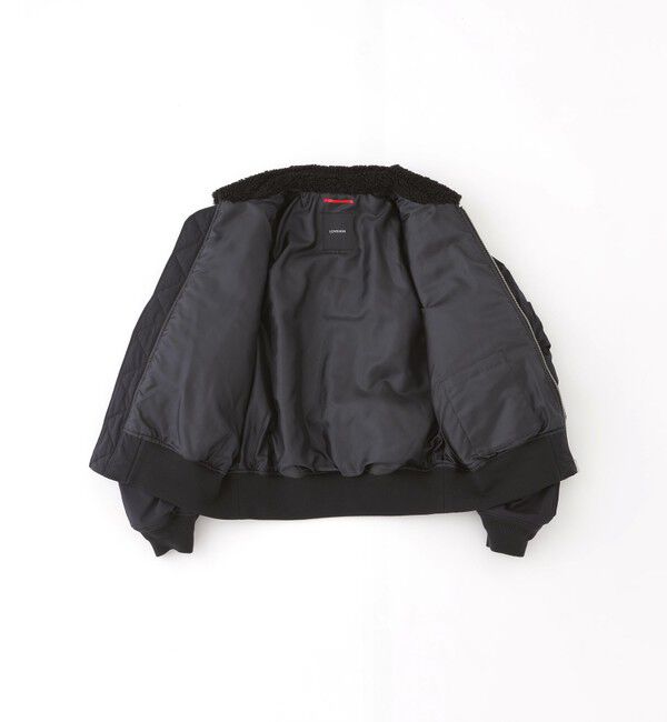  「BLACK OF BLACKs ボアコンビフライトブルゾン」|ブルゾン・スタジャン|