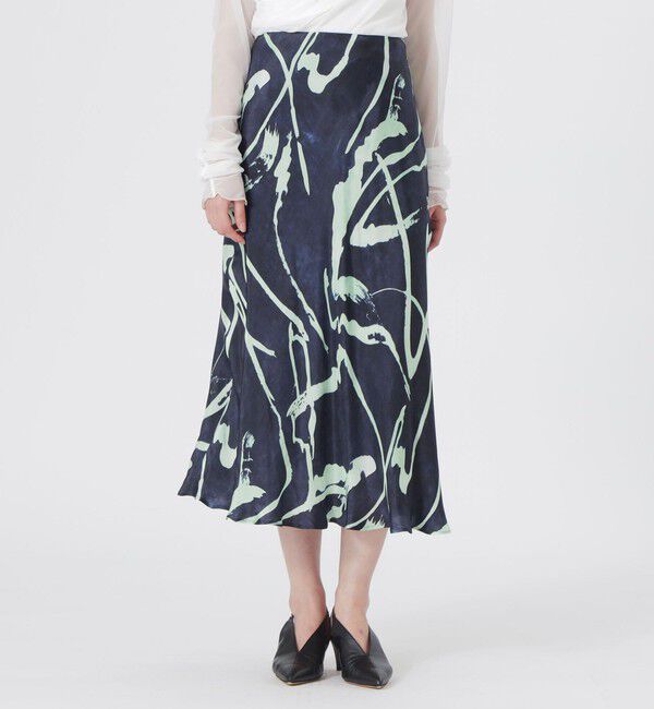  「ニュアンスパターンフレアスカート」|スカート|