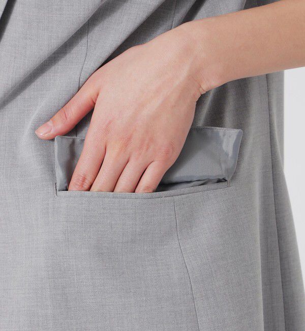  「ウォッシャブルトロハーフスリーブジャケット」|テーラードジャケット|