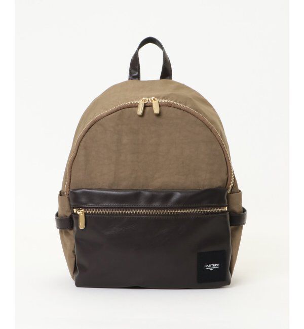 ikka「ポリナイロンｘＰＵミニリュック」|その他|ブラウン